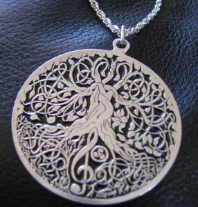 Pewter pendant with Celtic "tree of life" design